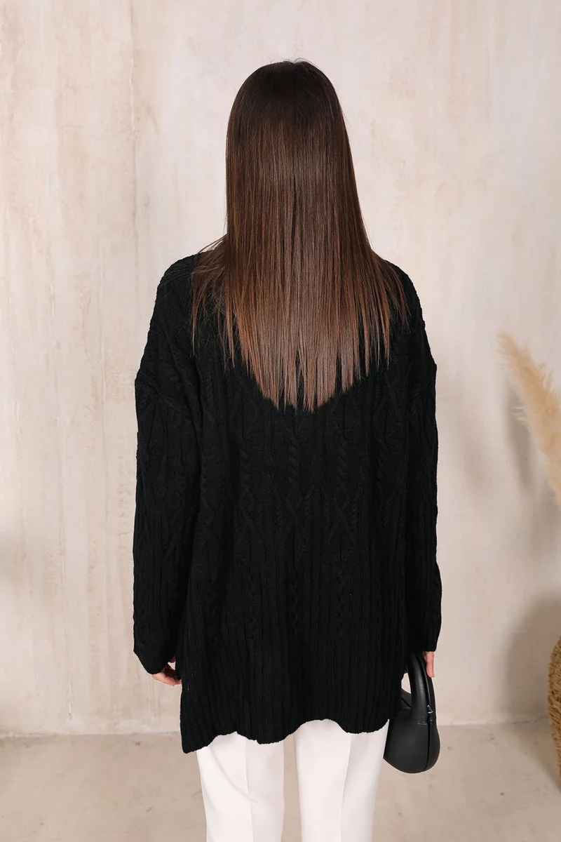 Melike Tatar Black Stone Knitted Sweater 32-7003