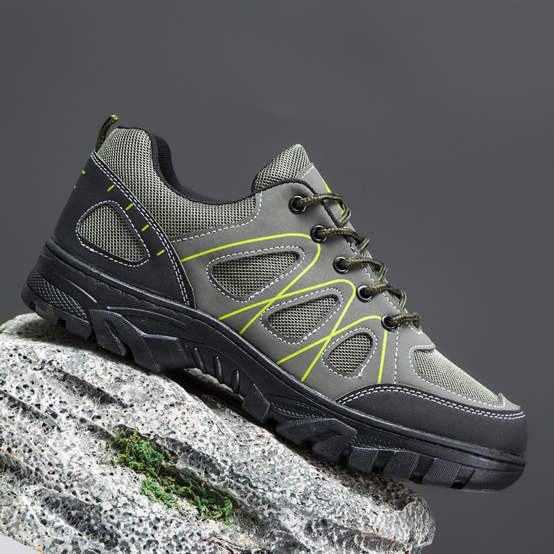 Light Casual Shoes Mountaineering Shoes Style Running Sneaker Outdoor Trendy Mesh Men'S Shoes Thick Sole - Image 1