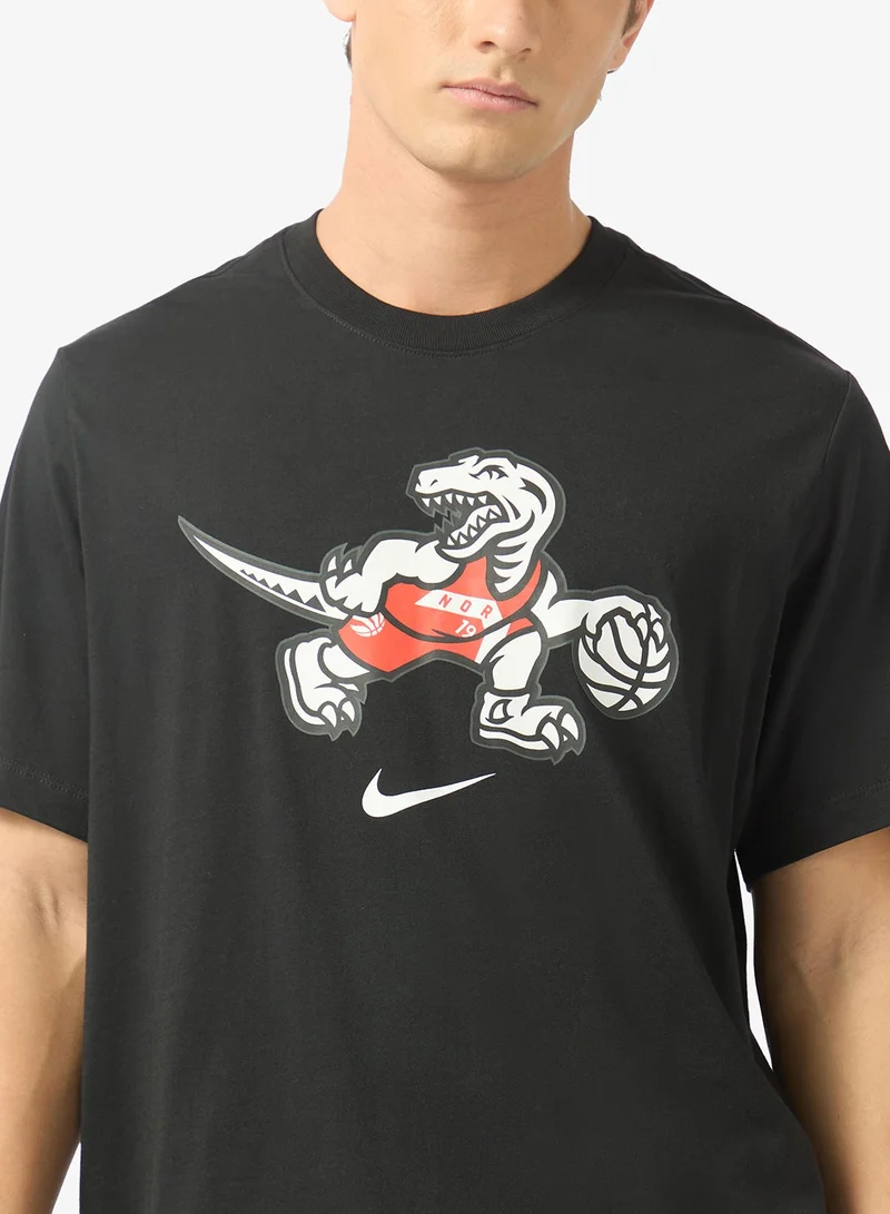Nike Nba Toronto Raptors Courtside Logo Short Sleeve T-Shirt