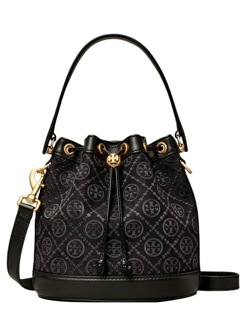 Burch Tory  Large T Monogram Jacquard Bucket Bag - Image 1