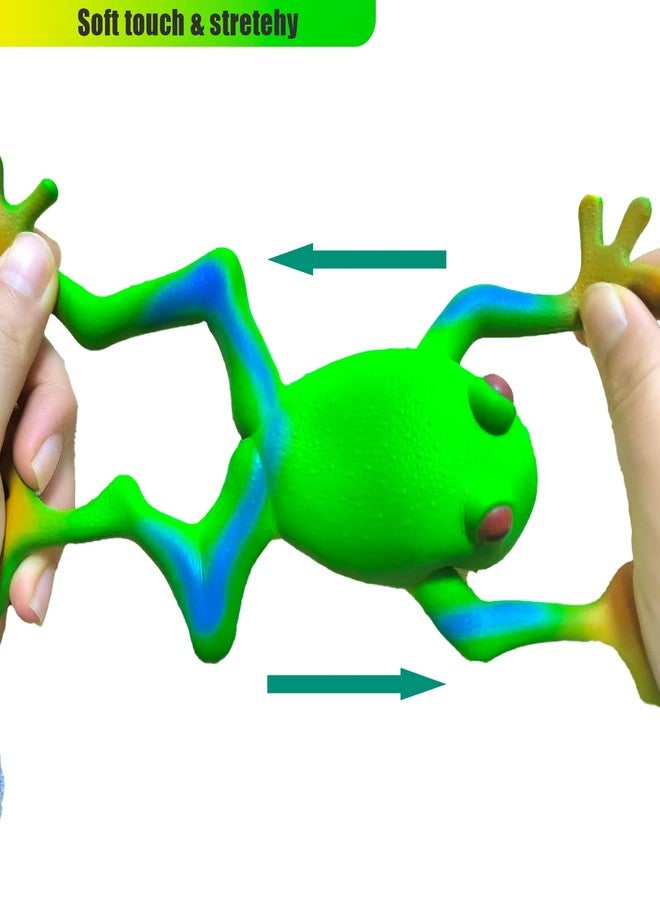 KIBBEH 2 Piece Frog Filling Set, Realistic Frog Simulation Frog Animal Model Soft Elastic Party TPR Tree Frog Sensory - Image 3
