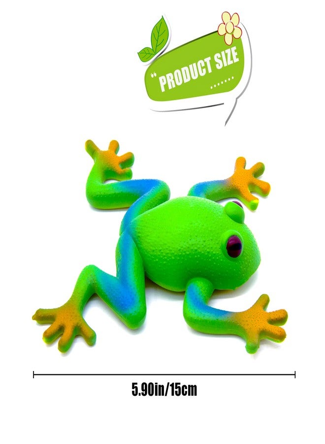 KIBBEH 2 Piece Frog Filling Set, Realistic Frog Simulation Frog Animal Model Soft Elastic Party TPR Tree Frog Sensory - Image 5