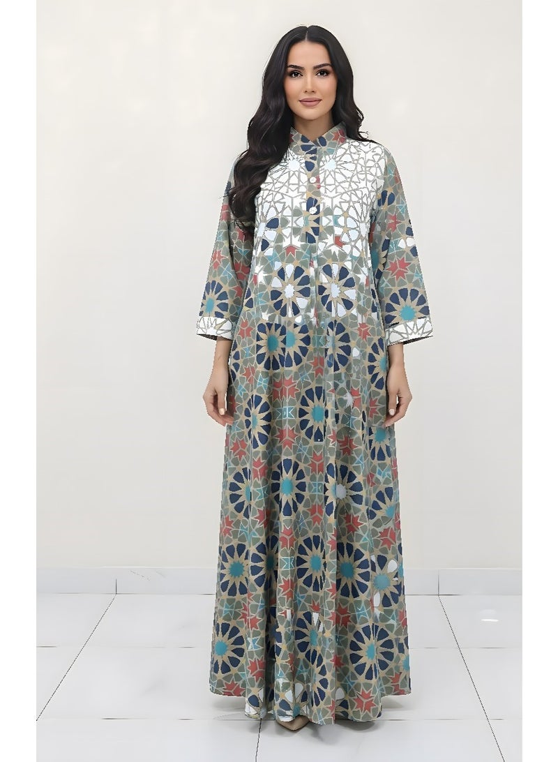 جلابية مزخرفة مميزة تجمع بين الفخامة والراحةA-3069