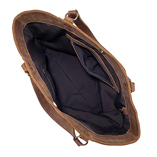 Hide & Drink, Formal Tote Bag, Female Bag, Travel and Shopping Accessory, Handbag for Women, Full Grain Leather, Handmade, Bourbon Brown - Image 3