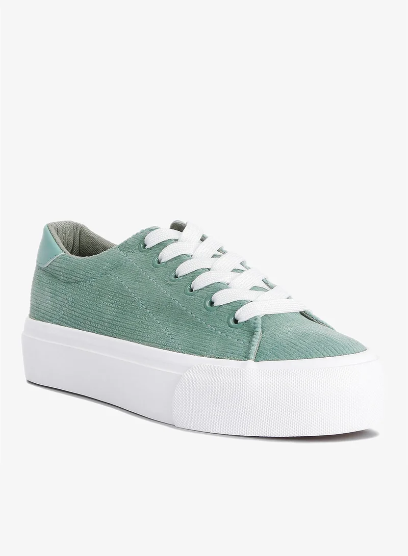 London Rag Mint Flatform Canvas Sneakers
