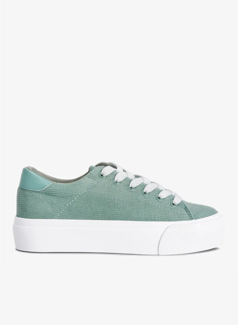 London Rag Mint Flatform Canvas Sneakers