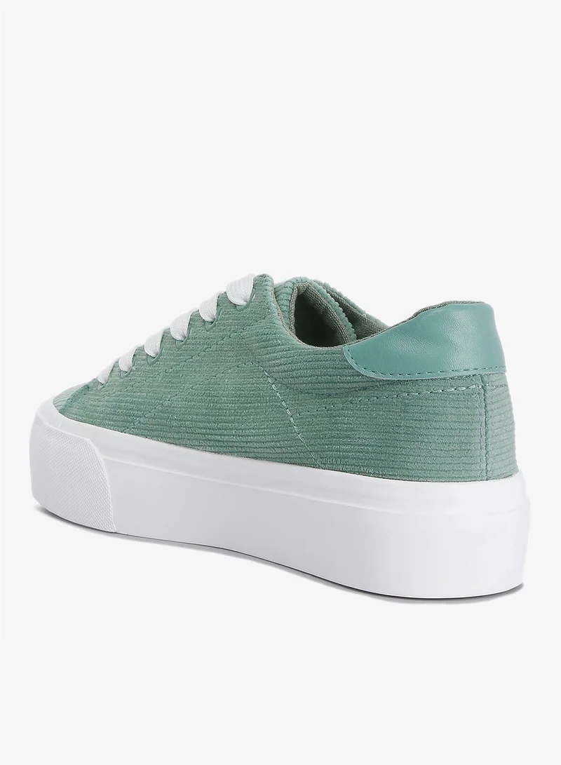 London Rag Mint Mint Flatform Canvas Sneakers for Women | Best Price UAE