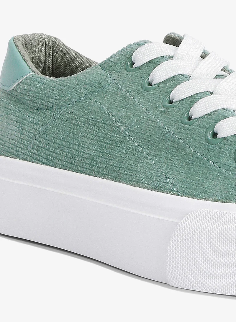London Rag Mint Mint Flatform Canvas Sneakers for Women | Best Price UAE