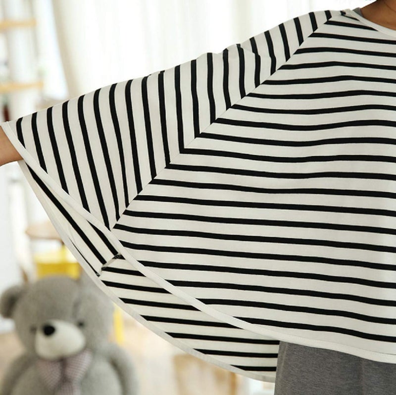 Sunkizzrs® Cotton 360° Nursing Covers for Breastfeeding - Feeding Cover Breastfeeding Mother - Nursing Covers for Feeding Mom - Feeding Scarf Breastfeeding - Breastfeeding Cover (Black & White) - Image 4