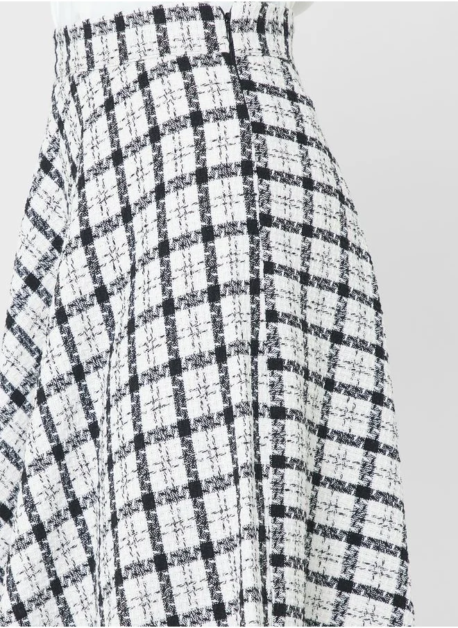 Refka by modanisa High Waist Printed Skirt
