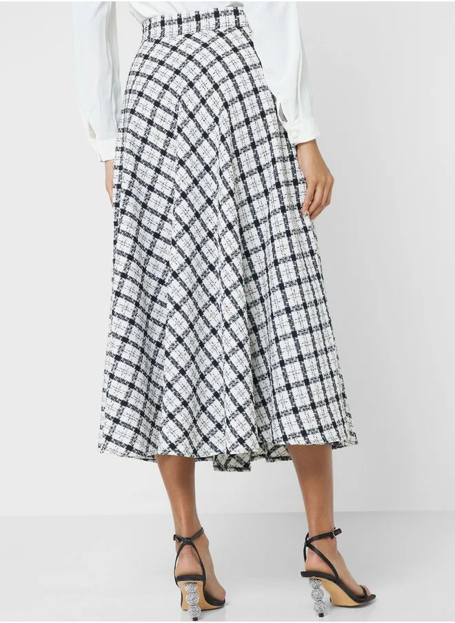 Refka by modanisa High Waist Printed Skirt