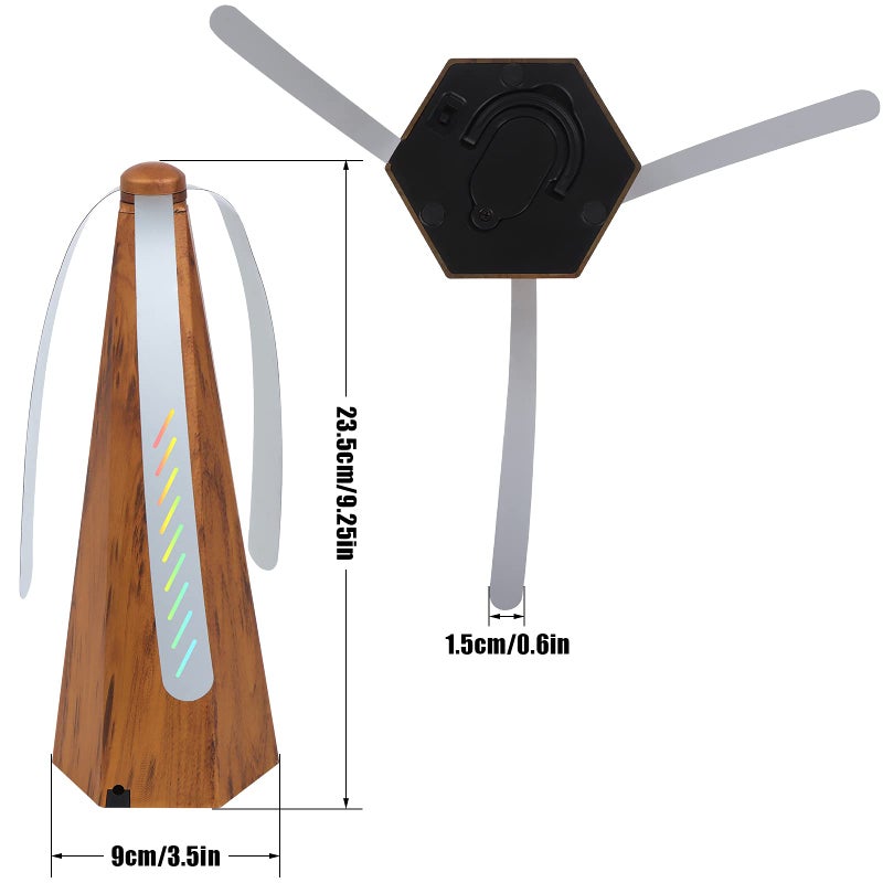 PIAOPIAONIU مروحة طاولة PIAOPIAONIU 3 قطع محمولة بتصميم خشبي - Image 2