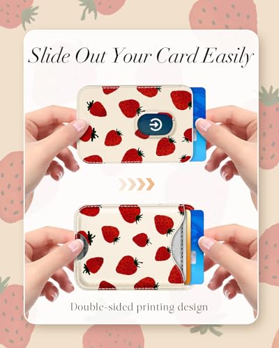 Shorogyt Compatible with Magsafe Wallet Magnetic Card Holder - Watercolor Phone Wallets for Women Teen Girls Cute for iPhone 17/16/15/14/13/12 Series Slim for Apple Mag RFID Magnet, Fit 3 Cards - Image 4