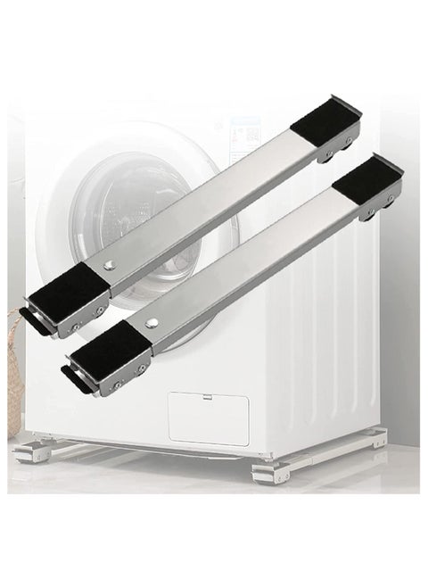 Washing Machine Stand Multi-Functional Movable Adjustable Base, Adjustable Appliances Roller Pairs Heavy Duty, For Dryer And Refrigerator