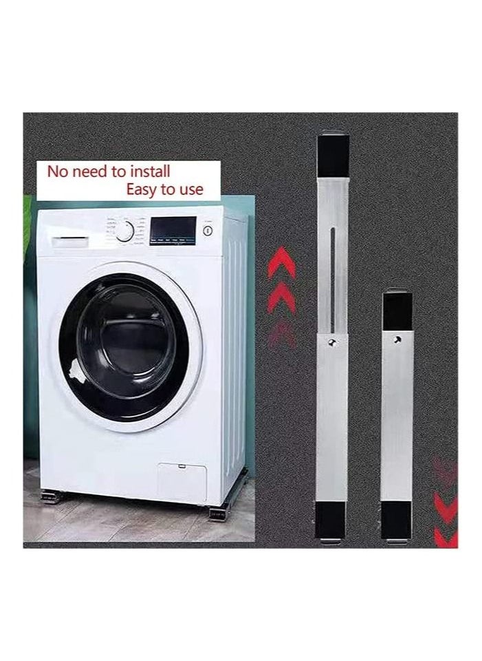 Generic - Washing Machine Stand Multi-Functional Movable Adjustable Base, Adjustable Appliances Roller Pairs Heavy Duty, For Dryer And Refrigerator - Image 1
