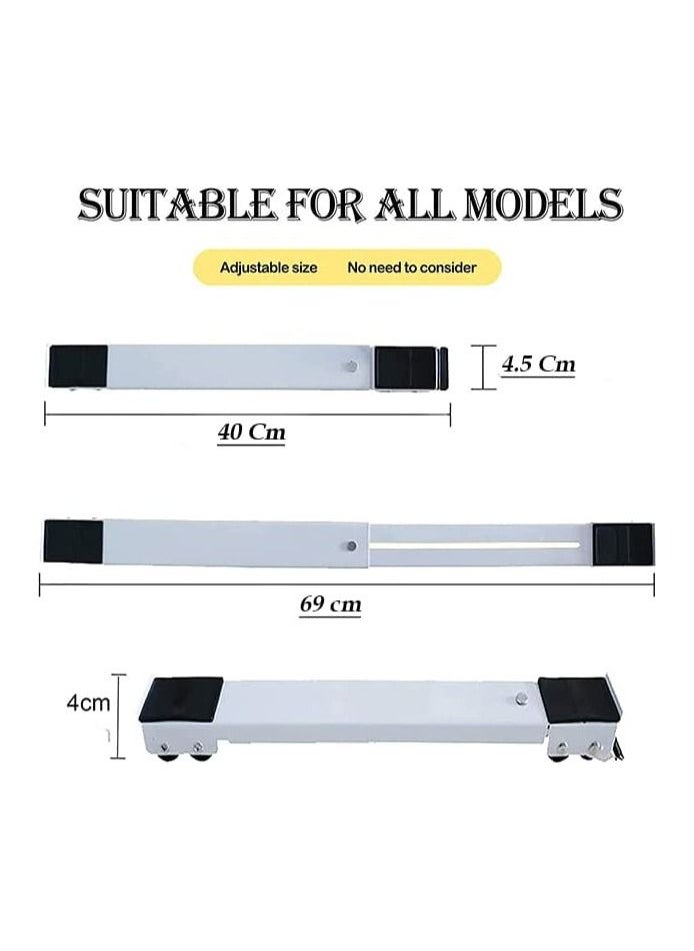 Generic - Washing Machine Stand Multi-Functional Movable Adjustable Base, Adjustable Appliances Roller Pairs Heavy Duty, For Dryer And Refrigerator - Image 1