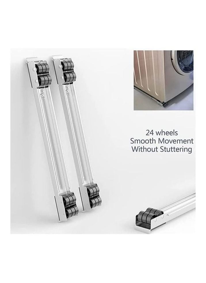 Generic - Washing Machine Stand Multi-Functional Movable Adjustable Base, Adjustable Appliances Roller Pairs Heavy Duty, For Dryer And Refrigerator - Image 1