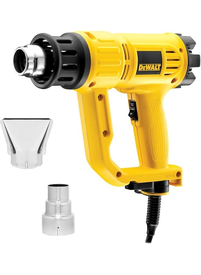 DEWALT 2000W Heavy Duty Heat Gun With Temperature Control Yellow Black D26411 Qs  - Image 1