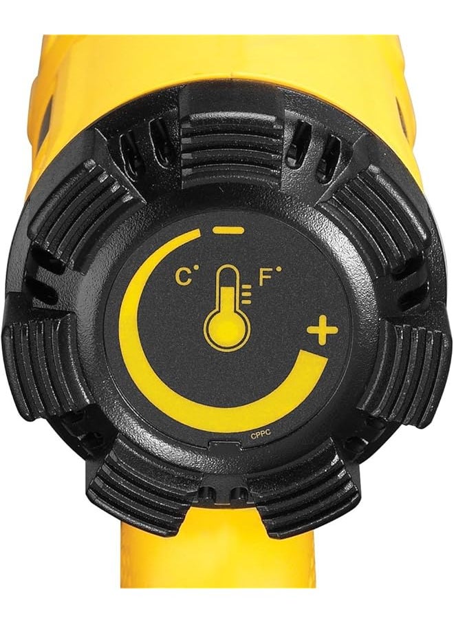 DEWALT 2000W Heavy Duty Heat Gun With Temperature Control Yellow Black D26411 Qs  - Image 4