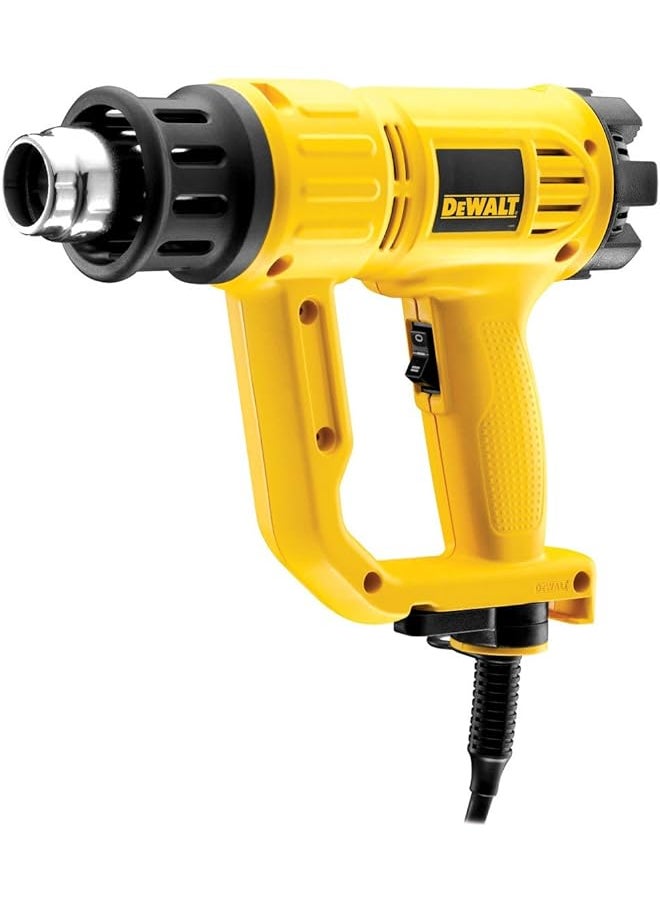 DEWALT 2000W Heavy Duty Heat Gun With Temperature Control Yellow Black D26411 Qs  - Image 2