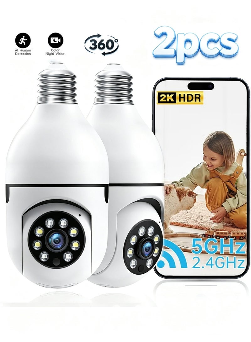 SHENYU 2 Pack Dual Light Night Vision Monitor Smart Home Surveillance Cameras Wireless WiFi 2 Million Pixels Security Camera Indoor with Remote Viewing, Electronics Remote Contro Electronics - Image 1
