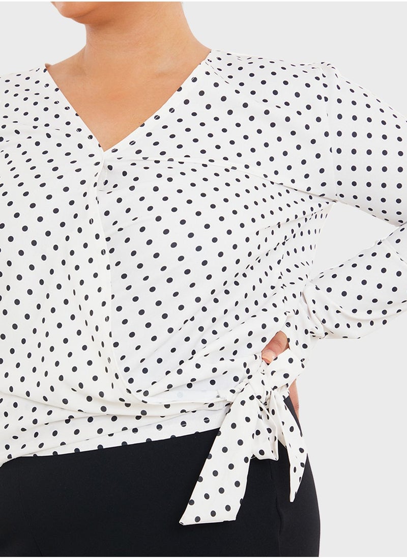 In The Style Curve Polkadot Wrap Over Top  - Image 3