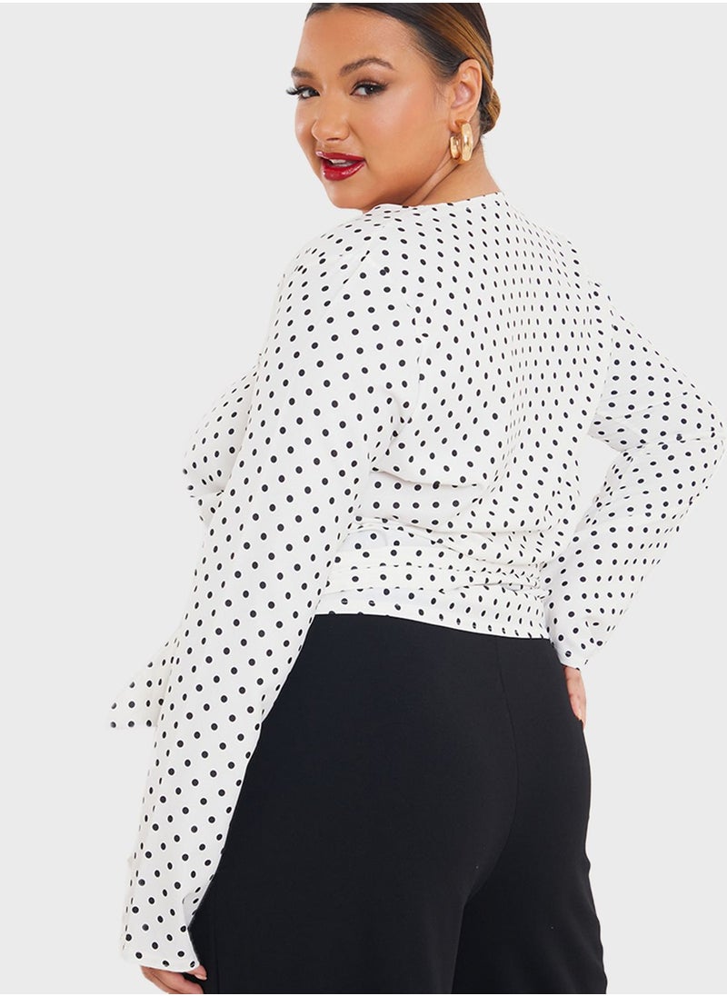 In The Style Curve Polkadot Wrap Over Top  - Image 2