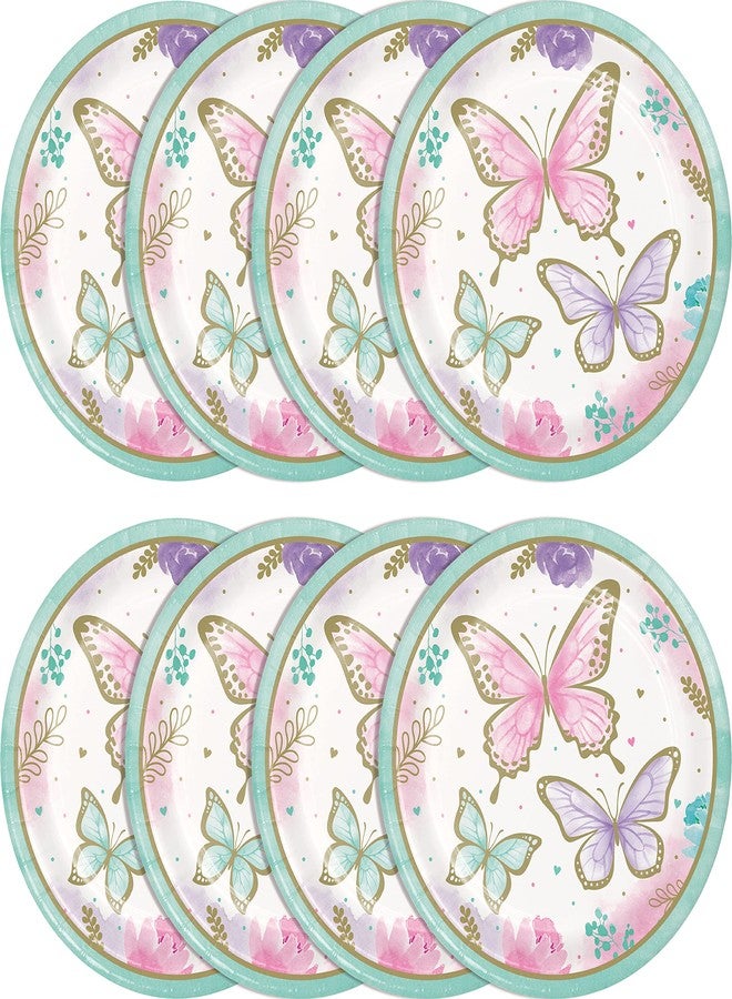 CREATIVE CONVERTING Golden Butterfly Paper Plates, 8 ct - Image 3