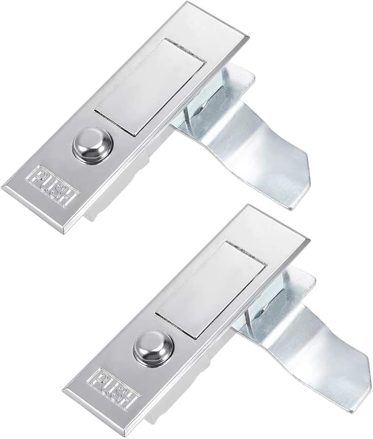 قفل كاميرا باب خزانة كهربائية للوحة بسمك 3 مم (1/8 بوصة) زوج بأزرار ضغط - Image 2