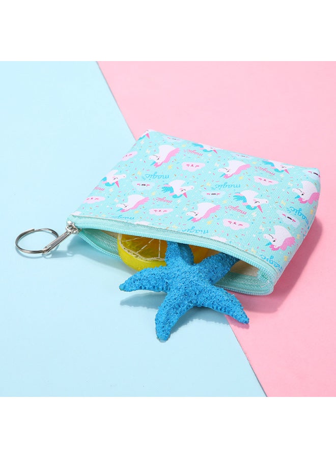 Cute Creative Coin Purse Cartoon Unicorn Children's Small Bag Earphone Key Coin Bag Ladies Wallet Wholesale-Color:Rand Mixed Hair - Image 4