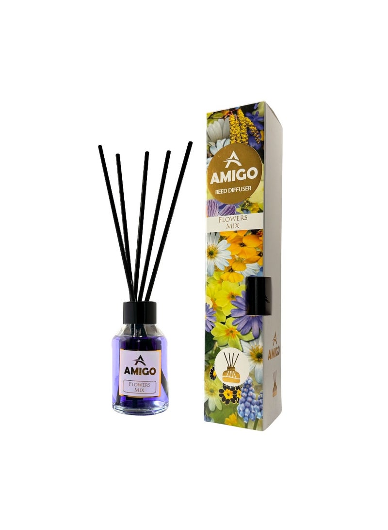 AMIGO Reed Diffuser – Flowers Mix Fragrance