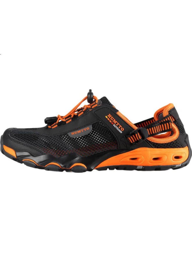 Humtto Summer Outdoor Stream Trekking Shoes, Breathable Mesh Hiking Shoes For Men, Comfortable Mesh Shoes For Wading, Black, Size 41 - Image 1