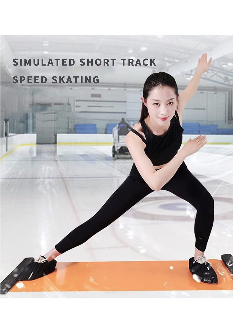 WENBO - WENBO Slide Board Workout Board For Beginner & Pros With Shoe Booties For Fitness Training & Therapy (Orange) - Image 1