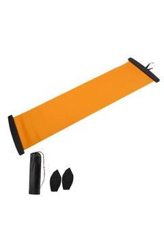 WENBO Slide Board Workout Board For Beginner & Pros With Shoe Booties For Fitness Training & Therapy (Orange)
