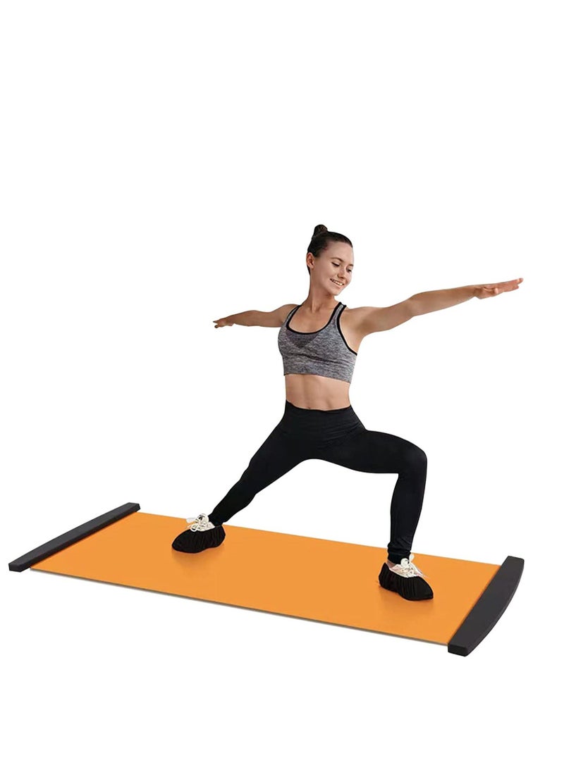 WENBO - WENBO Slide Board Workout Board For Beginner & Pros With Shoe Booties For Fitness Training & Therapy (Orange) - Image 1
