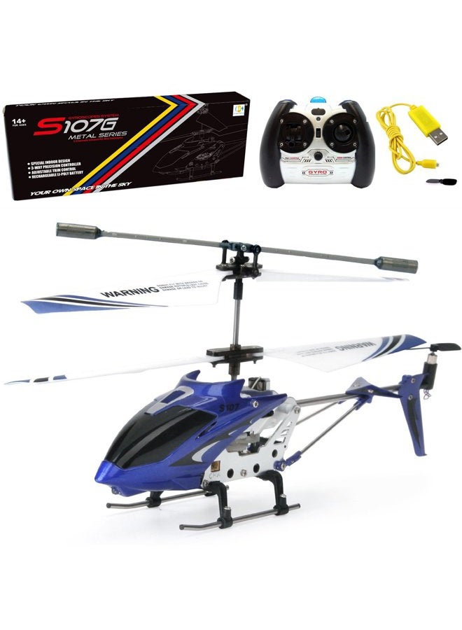 Cheerwing S107/S107G Phantom 3CH 3.5 Channel Mini RC Helicopter with Gyro Blue - Image 1