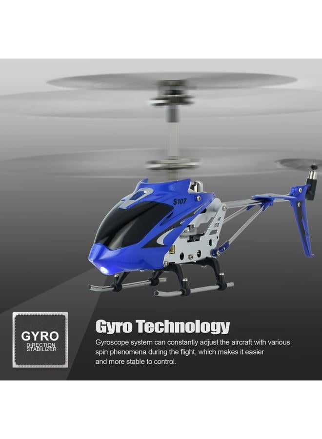Cheerwing S107/S107G Phantom 3CH 3.5 Channel Mini RC Helicopter with Gyro Blue - Image 3