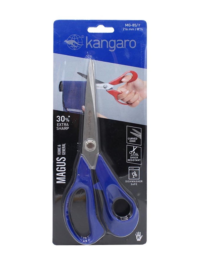 Kangaro 1-Piece Magus Extra Sharp Scissors 216mm Length Assorted Colours - Image 1