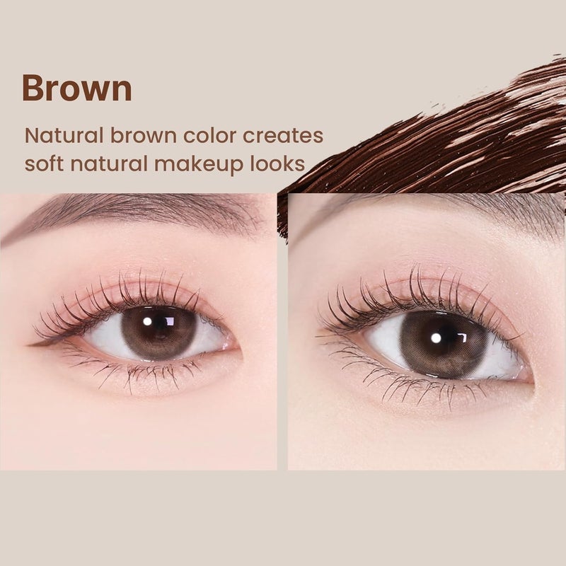 HEIMISH Dailism Smudge Stop Mascara, Curling & Lengthening, Long-lasting, Waterproof, Smudge-proof, Non-Clumping, Washable Cleansing Korean Mascara, 0.32oz/9g - Brown Curling - Image 3