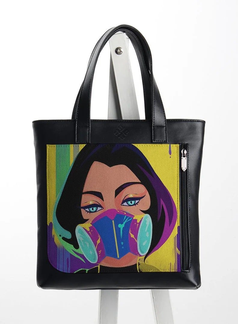 Leather Tote bag Graffiti - Image 1