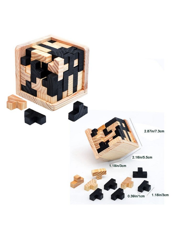 Arlai 12 Pcs Wooden Brain Teaser Puzzle And Metal 3D Unlock Interlocking Jigsaw Educational Toy For Kids And Adults Brain Games - Image 5