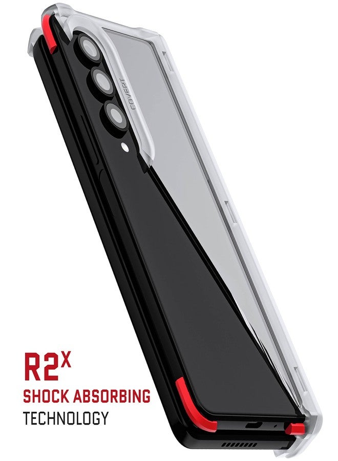 جوستك جراب Ghostek COVERT الشفاف لهاتف Z Fold 4 بتصميم نحيف وخفيف الوزن وحماية للمفصلات، متوافق مع الشحن اللاسلكي وPowerShare، مصمم لهاتف Samsung Galaxy Z Fold4 5G (7.6 بوصة) لعام 2022 (شفاف). - Image 5