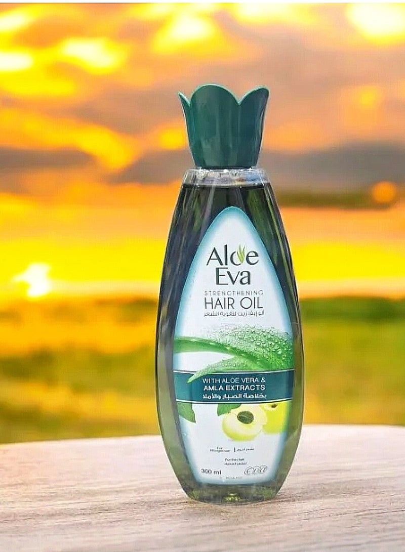 إيفا زيت تقوية الشعر بخلاصة الألوفيرا والأملا 300ملليلتر - Image 3