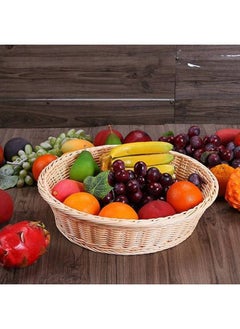 Generic Boho Fruit Basket  Handmade Rattan Storage Basket Tray  - Image 4