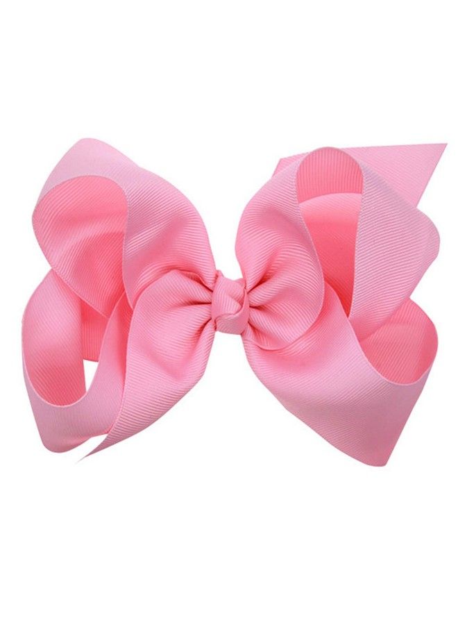 Patiky Hair Clips Boutique Hair Bows Alligator Clip For Women Girl Hairpin 6 Inch Tsfj02 (Pink) - Image 1