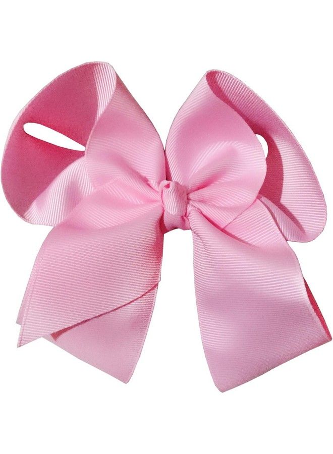 Patiky Hair Clips Boutique Hair Bows Alligator Clip For Women Girl Hairpin 6 Inch Tsfj02 (Pink) - Image 3
