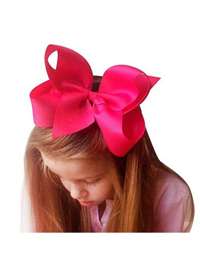 Patiky Hair Clips Boutique Hair Bows Alligator Clip For Women Girl Hairpin 6 Inch Tsfj02 (Pink) - Image 5