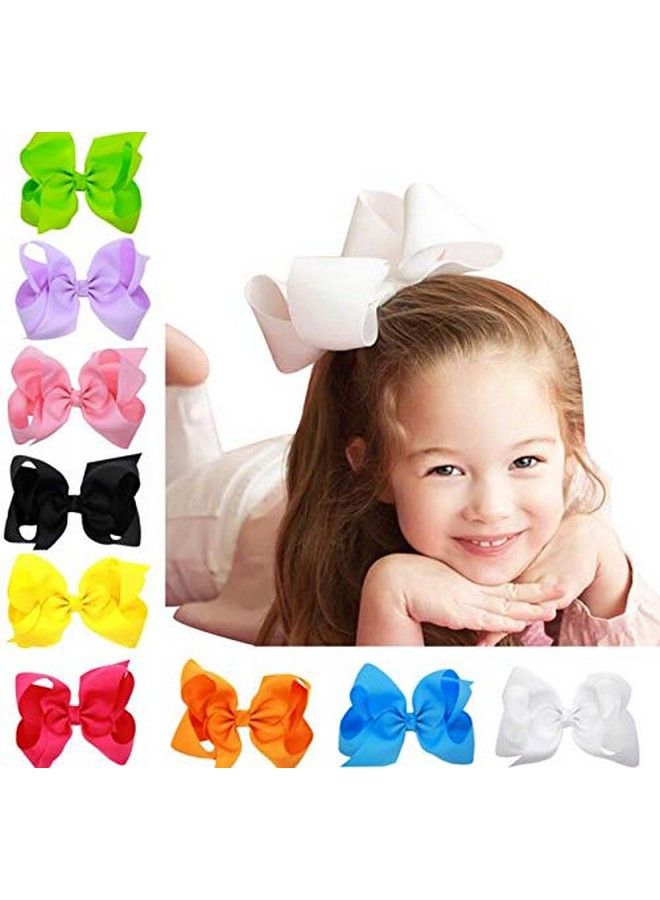 Patiky Hair Clips Boutique Hair Bows Alligator Clip For Women Girl Hairpin 6 Inch Tsfj02 (Pink) - Image 4