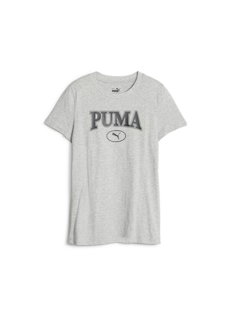 PUMA SQUAD Girls Grey Graphic T-shirt  - Image 5