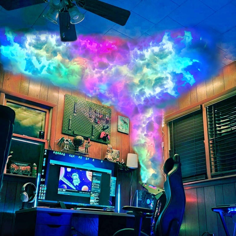 Neptten Cloud LED Lights for Ceiling 3D Thunder Clouds Light Music Sync LED Storm Cotton Kits with Multicolor Changing Strip Thundercloud DIY Set for Gaming Room Basement dcor 115 Ft - Image 2